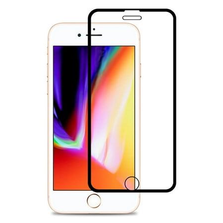 Edge to Edge Full Adhesive Tempered Glass Screen Protector for iPhone 8 Plus / 7 Plus / 6S Plus / 6 Plus - (Best Adhesive For Glass To Glass)