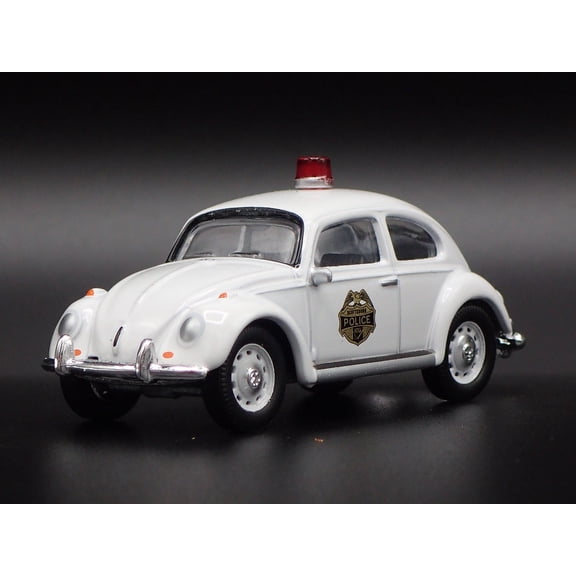 Open Box 1960-1967 VW VOLKSWAGEN CLASSIC BEETLE BUG POLICE 1:64 SCALE DIECAST MODEL CAR