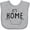 AC-Heather Grey, variant on Inktastic It's Home- State of Iowa Outline Distressed Text Boys or Girls Baby Bib