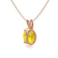 thumbnail image 4 of SuperJeweler 1/2 Carat Oval Shape Citrine Necklace in 14K Rose Gold Over Sterling Silver, 18 inches for Women, 4 of 5