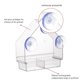 thumbnail image 2 of Comedero para pájaros transparente con ventosas superfuertes bandeja extraíble recargable resistente a la intemperie JFHHH pequeña, 2 of 4