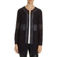 thumbnail image 2 of Finity Womens Eyelet Long Basic Jacket Navy 8, 2 of 2