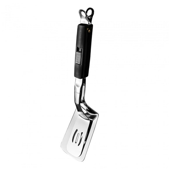 Pinzas de acero inoxidable Pinzas para carne frita Gadgets de cocina Pinzas para parrilla de carne con doble ranura, , negro