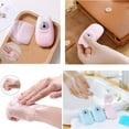 thumbnail image 4 of QJUHUNG 5 Pack Paper Soap Sheets Portable Soap Sheets Portable Hand Washing Paper Portable Disposal Travel Scented Bath Slice Sheet Foaming Paper Soap Confetti Slide Flakes for Hand Soap, 4 of 6