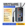 thumbnail image 4 of Inversor De Corriente Para Coche De 200 W, Carga Rápida Malubero Gris, 4 of 5