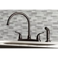 thumbnail image 4 of Kingston Brass KB795YLSP Yosemite 8-Inch Centerset Kitchen Faucet with Sprayer, Oil Rubbed Bronze, 4 of 5