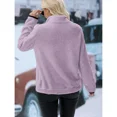 thumbnail image 5 of Cuteduck Women's plush sweatshirt long sleeve half zip pullover Top Winter Fleece hoodie S-2XL, 5 of 6