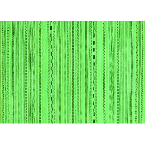 Ahgly Company Indoor Rectangle Oriental Green Modern Area Rugs, 5' x 7'