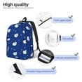 thumbnail image 4 of Lsque Moon Lamb Pattern Canvas Daypack, Durable Backpack, High-quality Versatile Backpack,Vintage Compact Backpack-Medium, 4 of 6