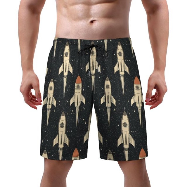 NICKSUN Men's Swim Trunks, Cute Print Quick Dry Summer Board Beach Shorts with Mesh Lining and Pockets