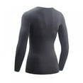 thumbnail image 2 of Women Sports Training Tops Pro Stretch Long-sleeve Quick-drying Compression T-shirts, 2 of 4