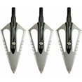 thumbnail image 2 of Serrated Arrowheads Hunting Tips Pack of 12 for Carbon, Crossbow, Aluminium, and Fibreglass Arrows, B-100 Grains, 2 of 5