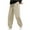 Khaki, variant on Mens Corduroy Solid Cargo Pants 2024 Casual Lounge Pants Drawstring Elastic Waist Baggy Joggers Cozy Sweatpants with Pockets