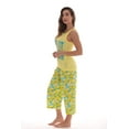 thumbnail image 2 of Just Love 100% Cotton Capri Sets Women Sleepwear Womans Pajamas Pjs (Yellow - Keep It Fresh, Large), 2 of 3