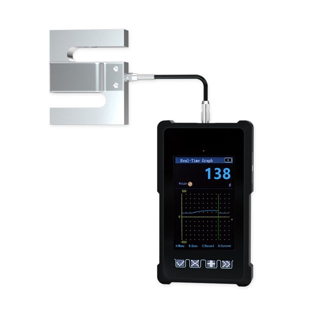 Dynamomètre Portable à Main Affichage Numérique Qualité Industrielle Haute Vitesse d'Acquisition 2000HZ Cellule de Charge Externe en S, Longue Durée