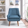 thumbnail image 3 of OSP Home Furnishings Chaise Rhodes en Tissu Velours Bleu, 3 of 8