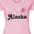 thumbnail image 4 of Inktastic Alaska Butterfly Women's V-Neck T-Shirt, 4 of 5