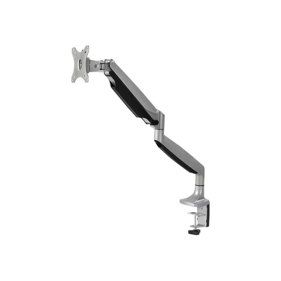 SIIG High Premium Aluminum Gas Spring Desk Mount - Single Monitor, VESA (75x75/100x100) - Mounting kit - for LCD display - aluminum - silver - screen size: 13"-32" - desk-mountable