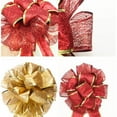 thumbnail image 6 of Manfiter 18" Christmas Bow Tree Topper Large Glitter Red Bow with Ribbons Xmas Ornament Holiday Decoration, 6 of 6