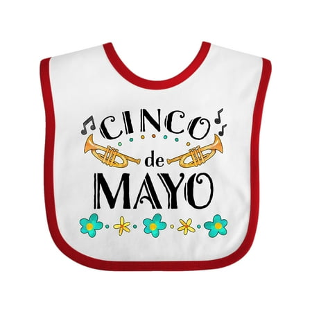 

Inktastic Cinco De Mayo with Trumpets Gift Baby Boy or Baby Girl Bib