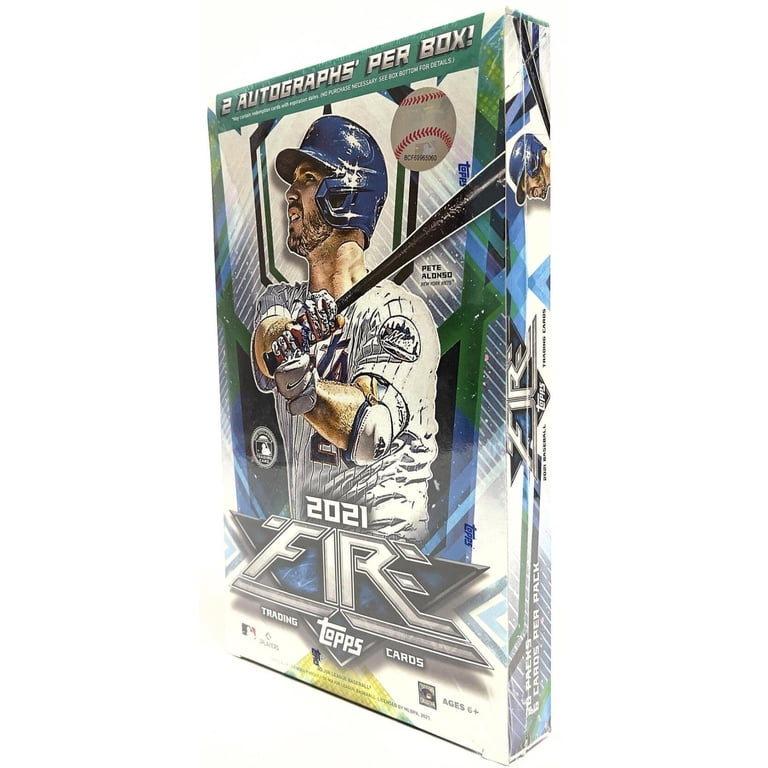 Topps 2021 MLB Fire Baseball Factory Sealed Hobby Box - 20 Packs 