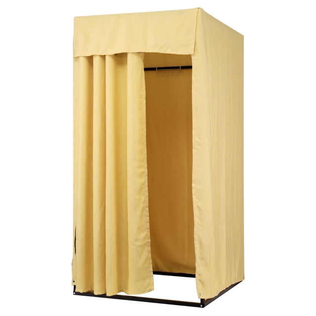 Unique Bargains Fitting Room, Clothing Store Changing Room, Portable Changing Room for Clothing Shop, Privacy Protection, Light Yellow