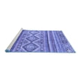 thumbnail image 2 of Ahgly Company Machine Washable Indoor Square Southwestern Blue Country Area Rugs, 6' Square, 2 of 4