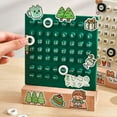 thumbnail image 2 of Permanent Calendar with 3 Rings Wood Stand Monthly Permanent Calendar Desk Countdown Calendar Reminder for Office, 2 of 16