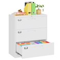 thumbnail image 2 of MIIIKO Lateral File Cabinet 3 Drawer, White Metal Filing Cabinet with Lock Lock for Home Office, Large Storage File Organizer for Hanging File Folders,Easy Assemble, 2 of 4