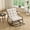 White, variant on White Steel Outdoor Rocking Chair with Cushion for Patio, Living Room, or Reading Nook