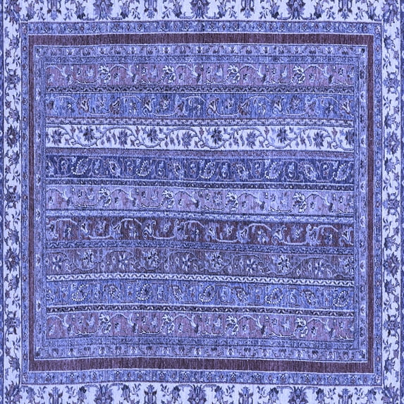 Ahgly Company Indoor Square Abstract Blue Modern Area Rugs, 3' Square