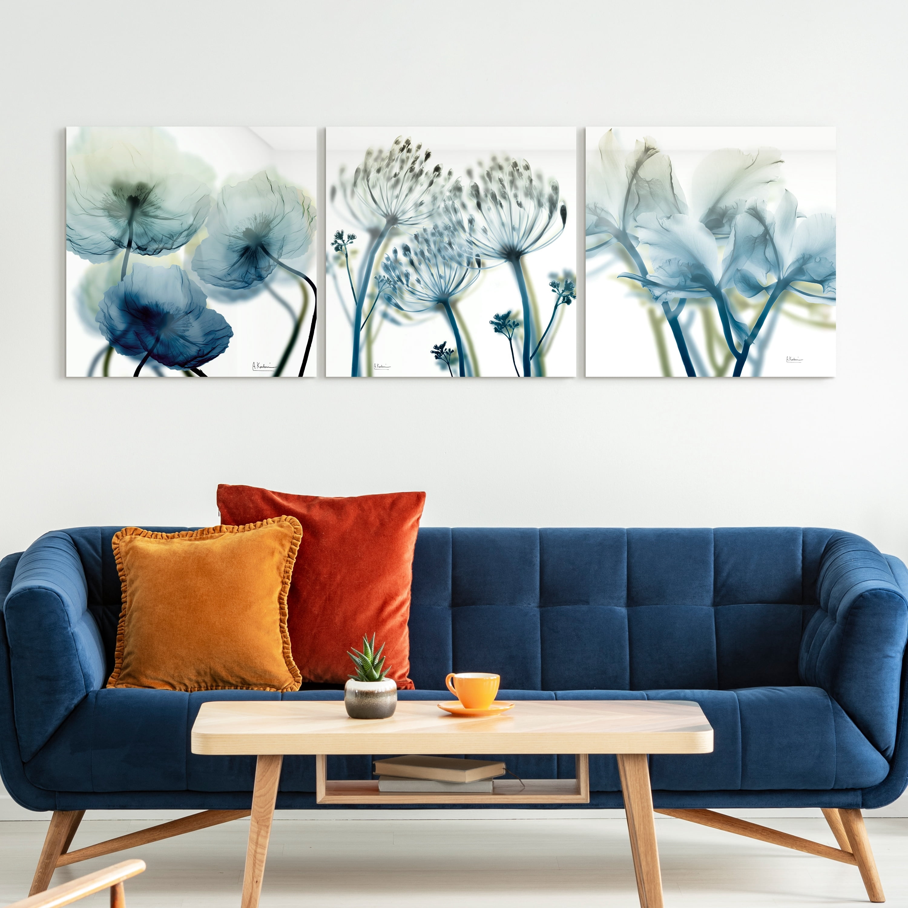 Unfocused Beauty Triptych 24 in x 24 in Painting Art Prints, by Empire Art Set of 3