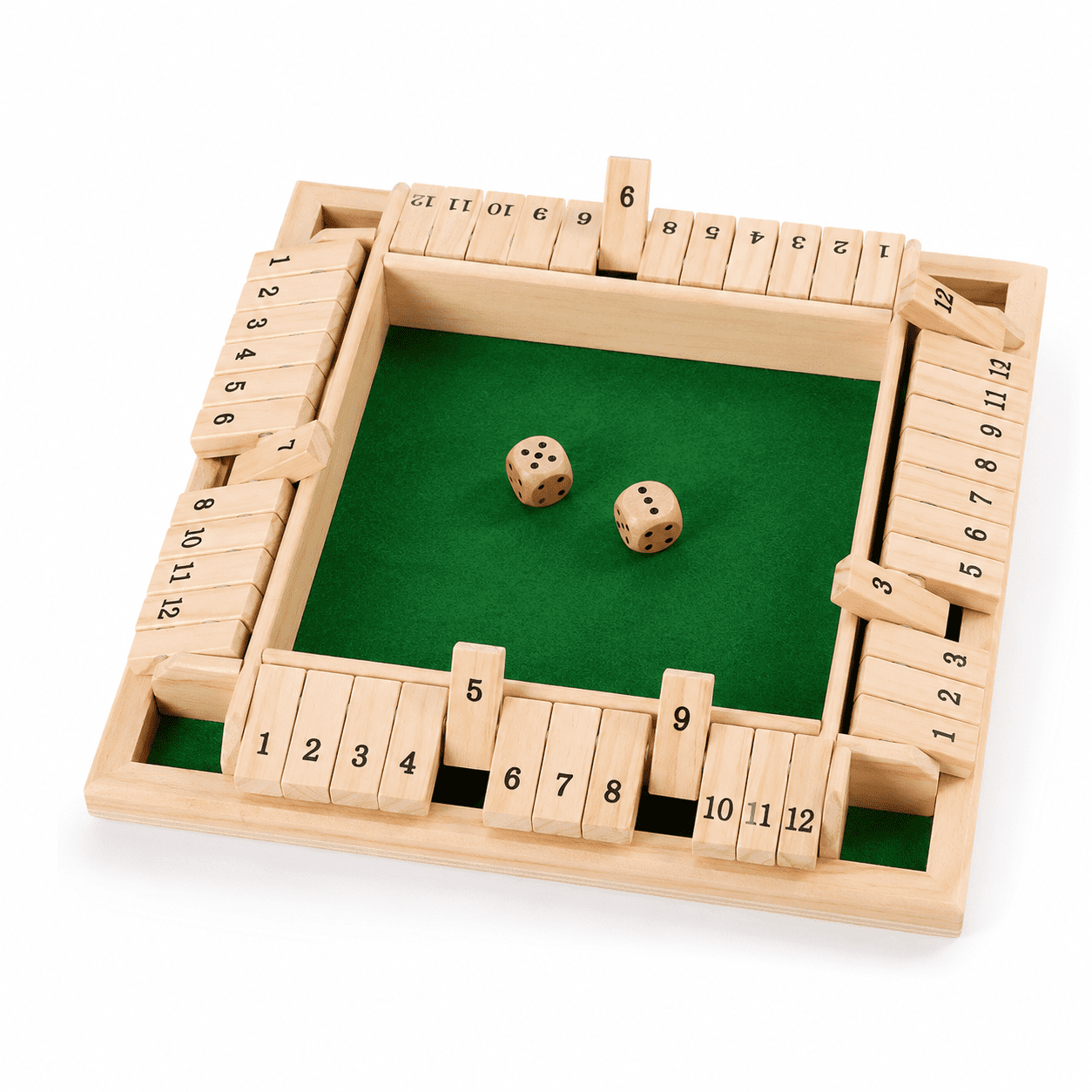 Wooden Board Table Math Game 2-4 Player Family Classics Tabletop Version Games with Instruction for Adults and Kids for Classroom Home Party or Pub