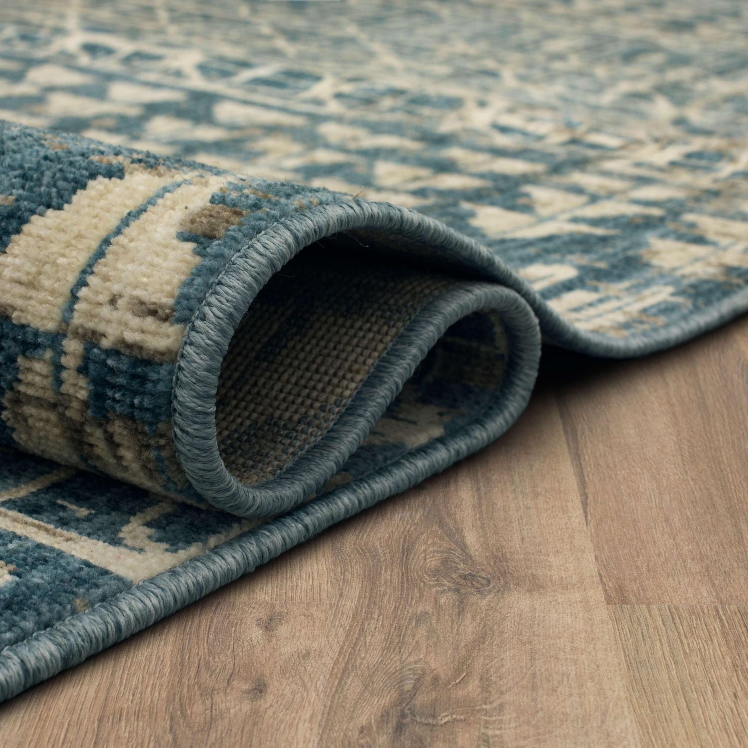 Mohawk Home Wilton Blue Polyester Area Rug