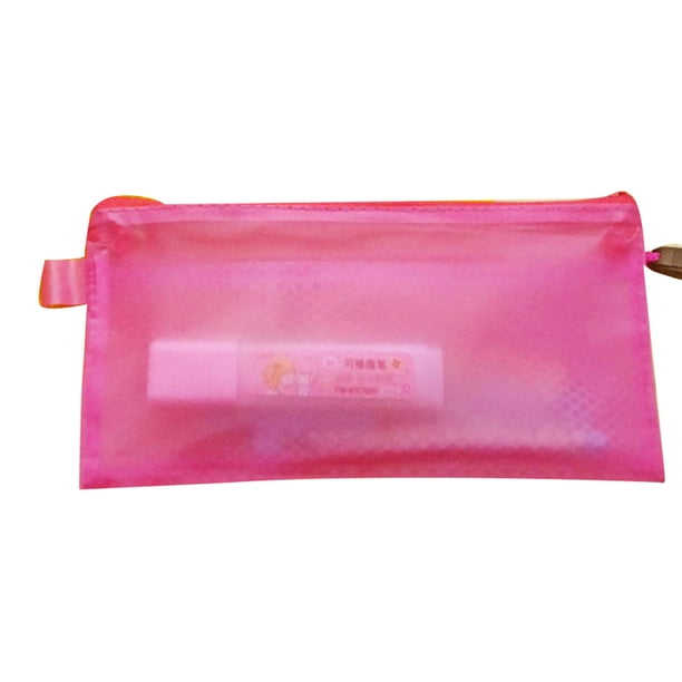 Seitruly Bolsa transparente de doble rejilla con cremallera para documentos, suministros de papelería de oficina, PVC, A4/A5/A6/B5 Carpetas de archivos A6 (24*11.5 CM)