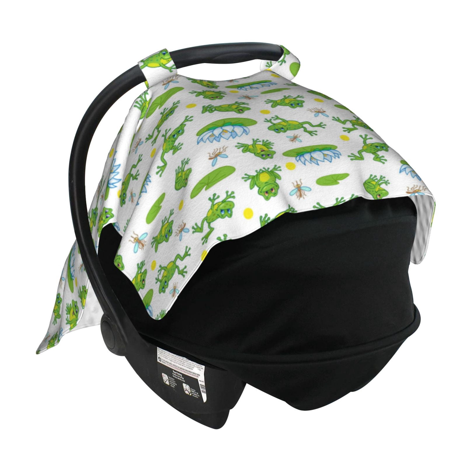 Car Seat Cover Baby - Frogs Jumping Breathable Infant Car Seat Cover for Baby Carseat, Lightweight Comfort Baby Essentials Must Haves Newborn Stuff for Girl Boy