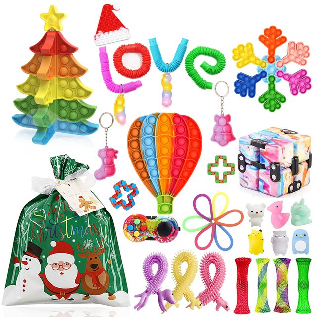 goowrom Christmas Decompression Toys Kit, Stress Relief Squeezing Board Game