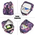 thumbnail image 5 of JIALIOU Mini Backpack Purse for Women Quilted Casual Daypack Small Travel Shoulder Bag, Wizard Cat with Moon, 5 of 7