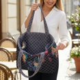 thumbnail image 3 of FOR U DESIGNS Galaxy Wolf Print Tote Bag for Women, Two Tone Quilted Tote Purse with Side Pockets, Lightweight Handbags Large Capacity Shoulder Bag for Ladies, 3 of 6