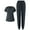 Dark Gray, variant on Scrubs for Women Set Plus Size Jogger Pant and V-Neck Top Soft Multi Pockets Stretch Nursing Uniform