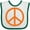 White and Green, variant on Inktastic Funky Orange Peace Sign Boys or Girls Baby Bib
