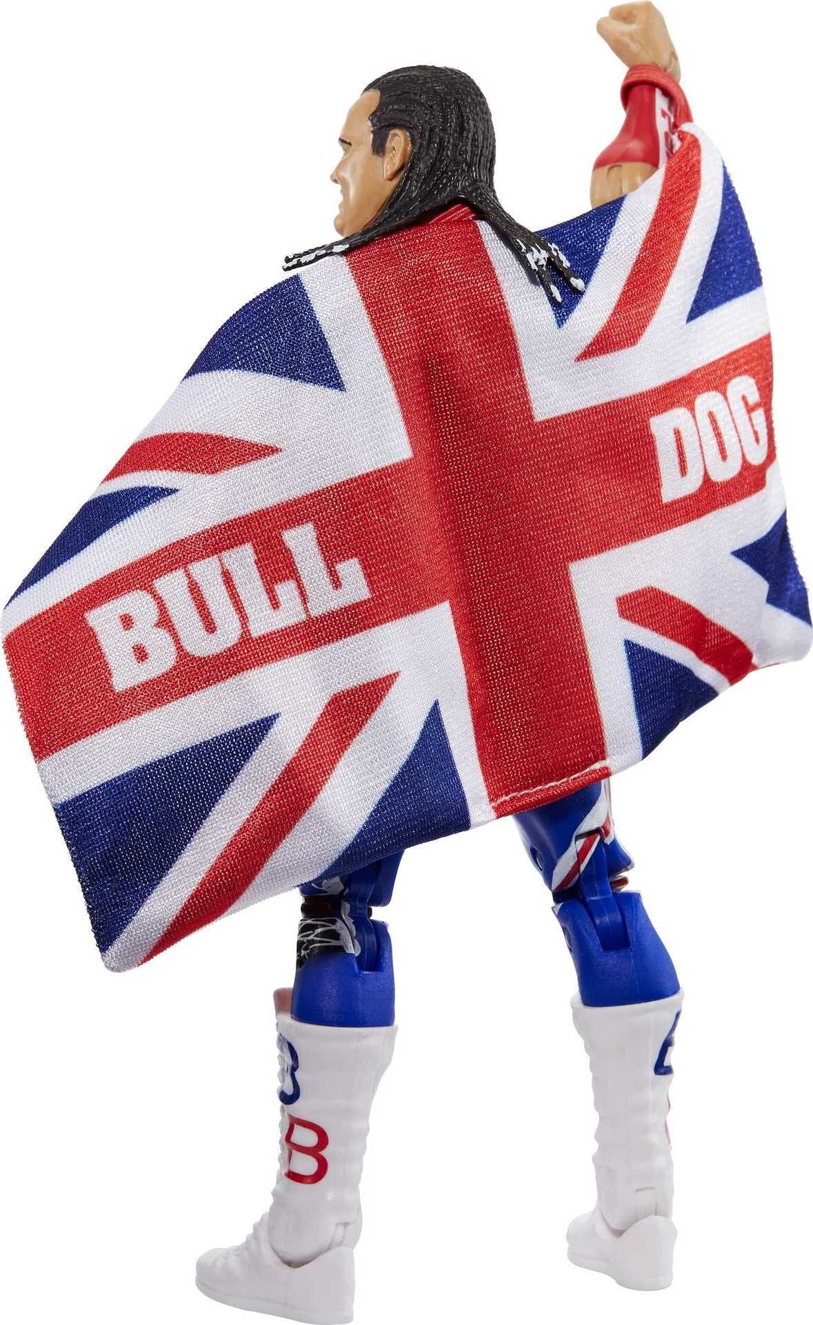 WWE British Bulldog Elite Collection Action Figure, 6-Inch Posable Collectible