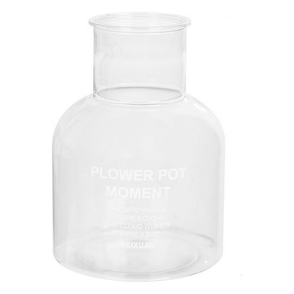 lulshou Flower Vase Transparent Hydroponic Small Potted Plant Pots, Indoor Living Room Desktop Transparent Hydroponic Plastic Flower Pots, A Must for Green Plant Lovers, Transpare