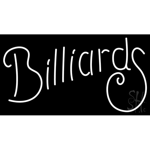 Border Billiards LED Neon Sign 20 x 37 - inches, Black Square Cut Acrylic Backing, with Dimmer - Bright and Premium built indoor LED Neon Sign for wall décor, arcarde, and storefront.