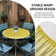 thumbnail image 2 of Yellow Retro Greek Key Round Tablecloth for 55-60 Inch Tables,Fitted Table Cover with Elastic Edge,Geometric Greece Ancient Rustic Waterproof Outdoor Table Cloth Protector for Patio Garden Dinner, 2 of 9