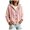 Pink-8OPJd-Pink, variant on Winter Fleece Jackets for Women Hooded Button Front Side Pocket Long Sleeve Jackets with Pockets