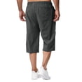 thumbnail image 6 of LILIYA Men's Capri Shorts Casual Baggy Knee Length 3/4 Pants Summer Elastic Waist Lightweight Beach Pants Drawstring Lounge Shorts with Pockets 2026, 6 of 6