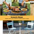 thumbnail image 6 of Elastic Fitted Round Tablecloth, Sunflowers Waterproof Stretch Table Cover for 45"-54" Tables, Classic Bee You Are My Sunshine Black Washable Outdoor Tablecloths for Patio, Picnic, Camping, 6 of 9