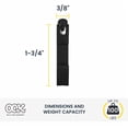 thumbnail image 4 of Ook Picture Hanging Kit, 10-100 lbs, Steel, Matte Black, 200 pack, 4 of 11