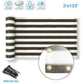 thumbnail image 2 of Paradise Brown White  35" In X 123'Ft Deluxe Outdoor Privacy Screen Net Mesh For Deck, Balcony Or Swimming Pool Privacy Screen Fence Apartments Railing Cover Windscreen Backyard, 2 of 2